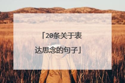 20条关于表达思念的句子
