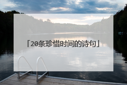 20条珍惜时间的诗句