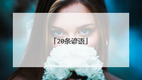20条谚语