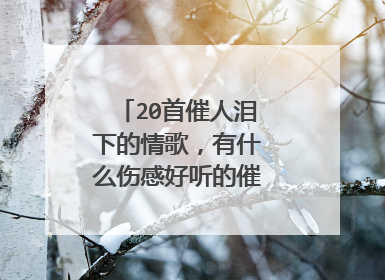 20首催人泪下的情歌，有什么伤感好听的催人泪下的歌？