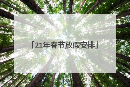 21年春节放假安排