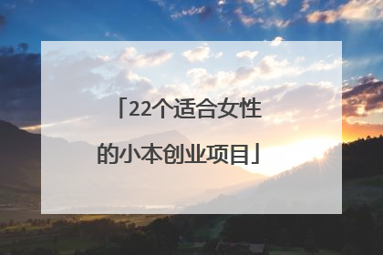 22个适合女性的小本创业项目