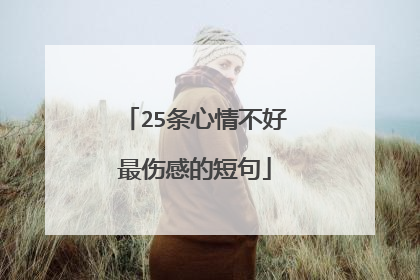25条心情不好最伤感的短句