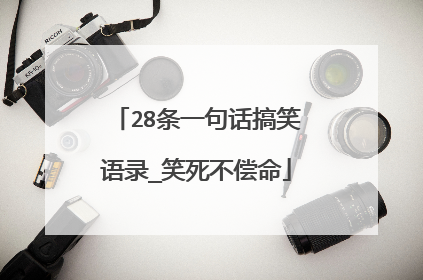 28条一句话搞笑语录_笑死不偿命