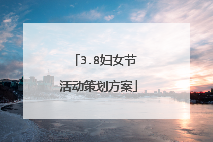 3.8妇女节活动策划方案