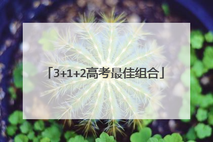 3+1+2高考最佳组合