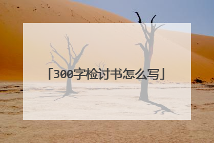 300字检讨书怎么写
