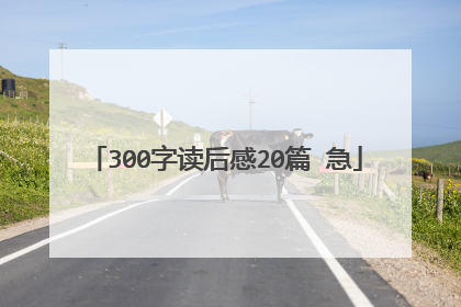 300字读后感20篇 急