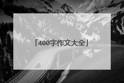 400字作文大全