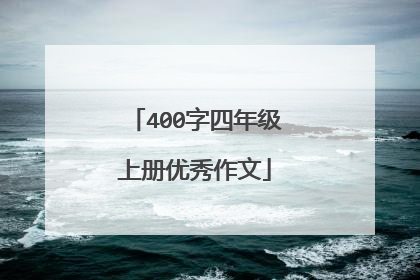 400字四年级上册优秀作文
