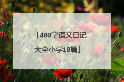 400字语文日记大全小学10篇