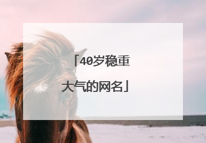 40岁稳重大气的网名
