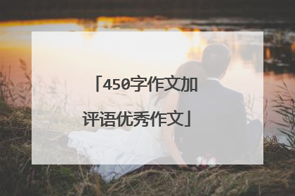 450字作文加评语优秀作文