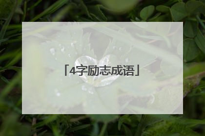 4字励志成语