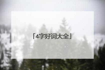 4字好词大全
