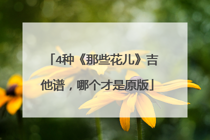 4种《那些花儿》吉他谱，哪个才是原版