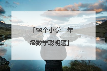 50个小学二年级数学聪明题