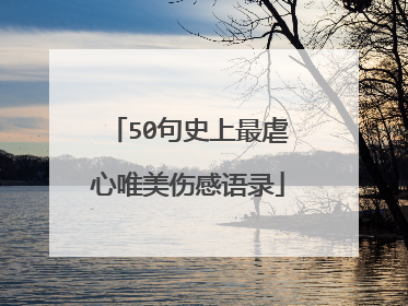 50句史上最虐心唯美伤感语录