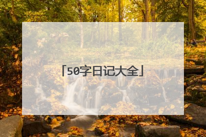 50字日记大全