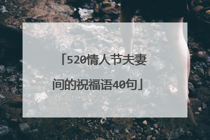 520情人节夫妻间的祝福语40句