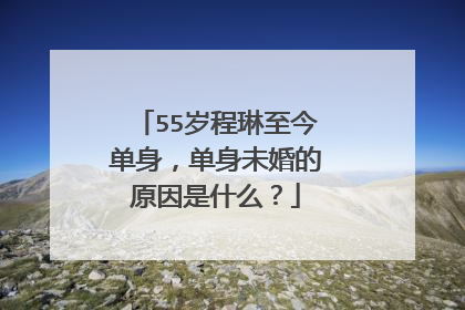 55岁程琳至今单身,单身未婚的原因是什么?