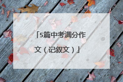 5篇中考满分作文(记叙文)