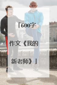 600字作文《我的新老师》