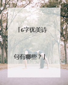 6字优美诗句有哪些？