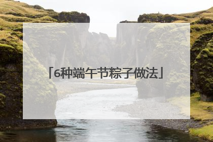 6种端午节粽子做法