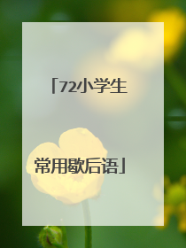 72小学生常用歇后语