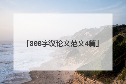 800字议论文范文4篇