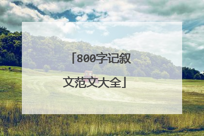 800字记叙文范文大全