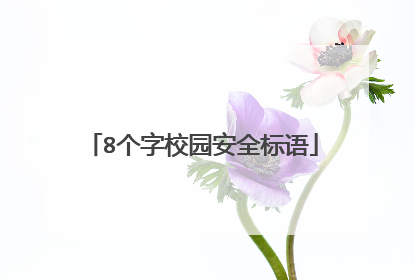8个字校园安全标语
