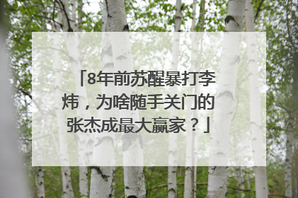 8年前苏醒暴打李炜，为啥随手关门的张杰成最大赢家？