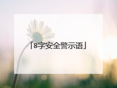 8字安全警示语
