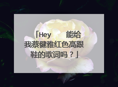 Hey　　能给我蔡健雅红色高跟鞋的歌词吗？