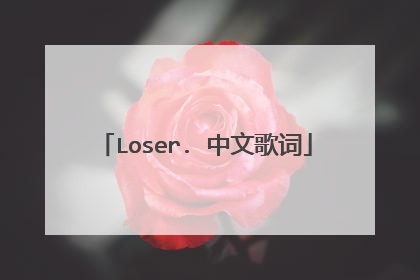 Loser. 中文歌词