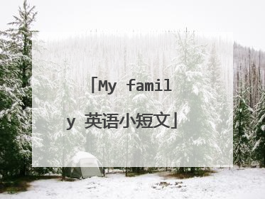 My family 英语小短文