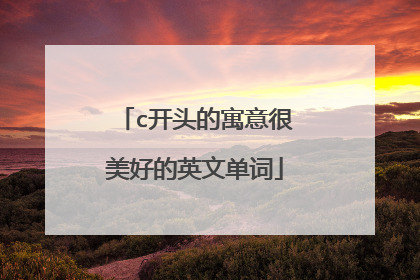 c开头的寓意很美好的英文单词