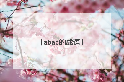 abac的成语