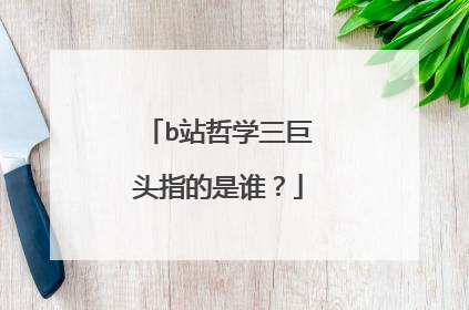 b站哲学三巨头指的是谁？