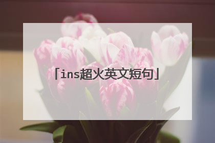 ins超火英文短句