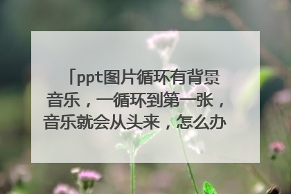 ppt图片循环有背景音乐,一循环到第一张,音乐就会从头来,怎么办啊,急急急急急!