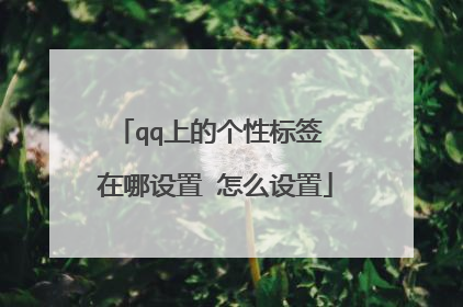 qq上的个性标签 在哪设置 怎么设置