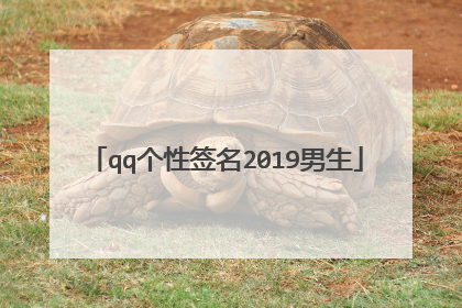 qq个性签名2019男生