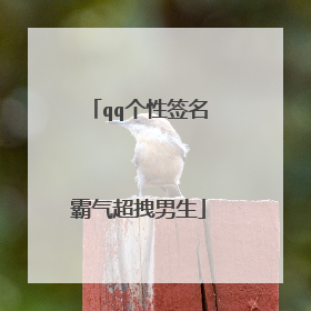 qq个性签名霸气超拽男生