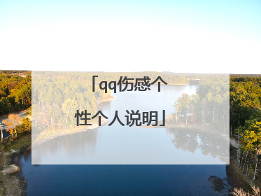qq伤感个性个人说明