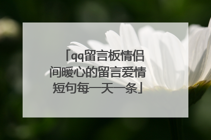 qq留言板情侣间暖心的留言爱情短句每一天一条