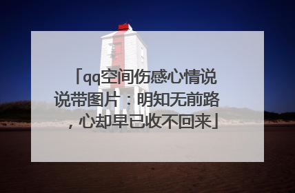 qq空间伤感心情说说带图片：明知无前路，心却早已收不回来