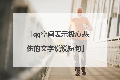 qq空间表示极度悲伤的文字说说短句